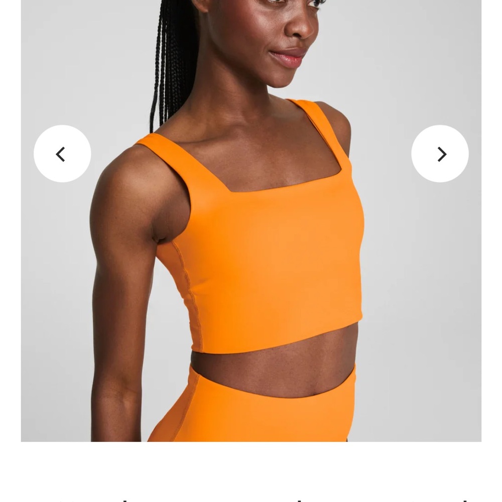SPANXshape Cropped Square Neck Shelf Tank Monarch color